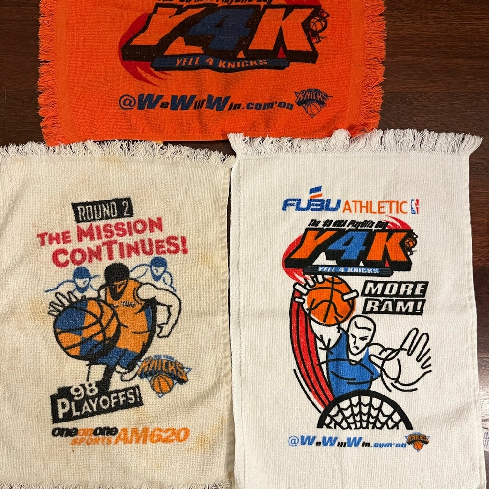 1990s New York Knicks Playoff Memorabilia Limited Edition Hand Towels NBA